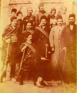 Mo's Great Grandfather, regional ruler of central Iran with his bodyguards, 1905